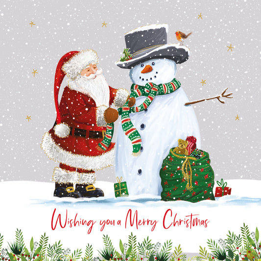 Santa and Snowman friend