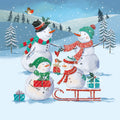 Sledding Snowmen