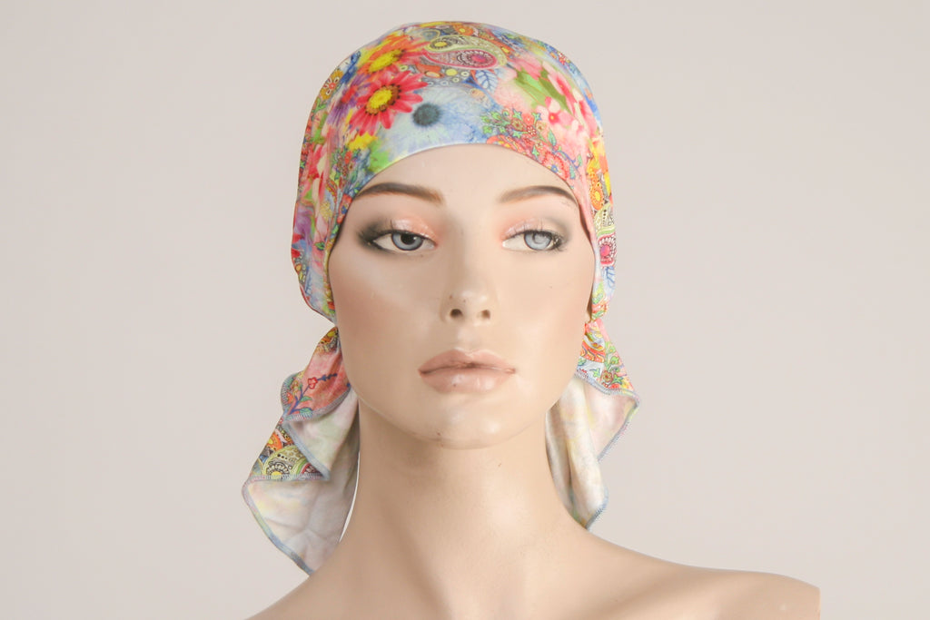 Pre-tied Jersey Bandana - Wildflower Breeze