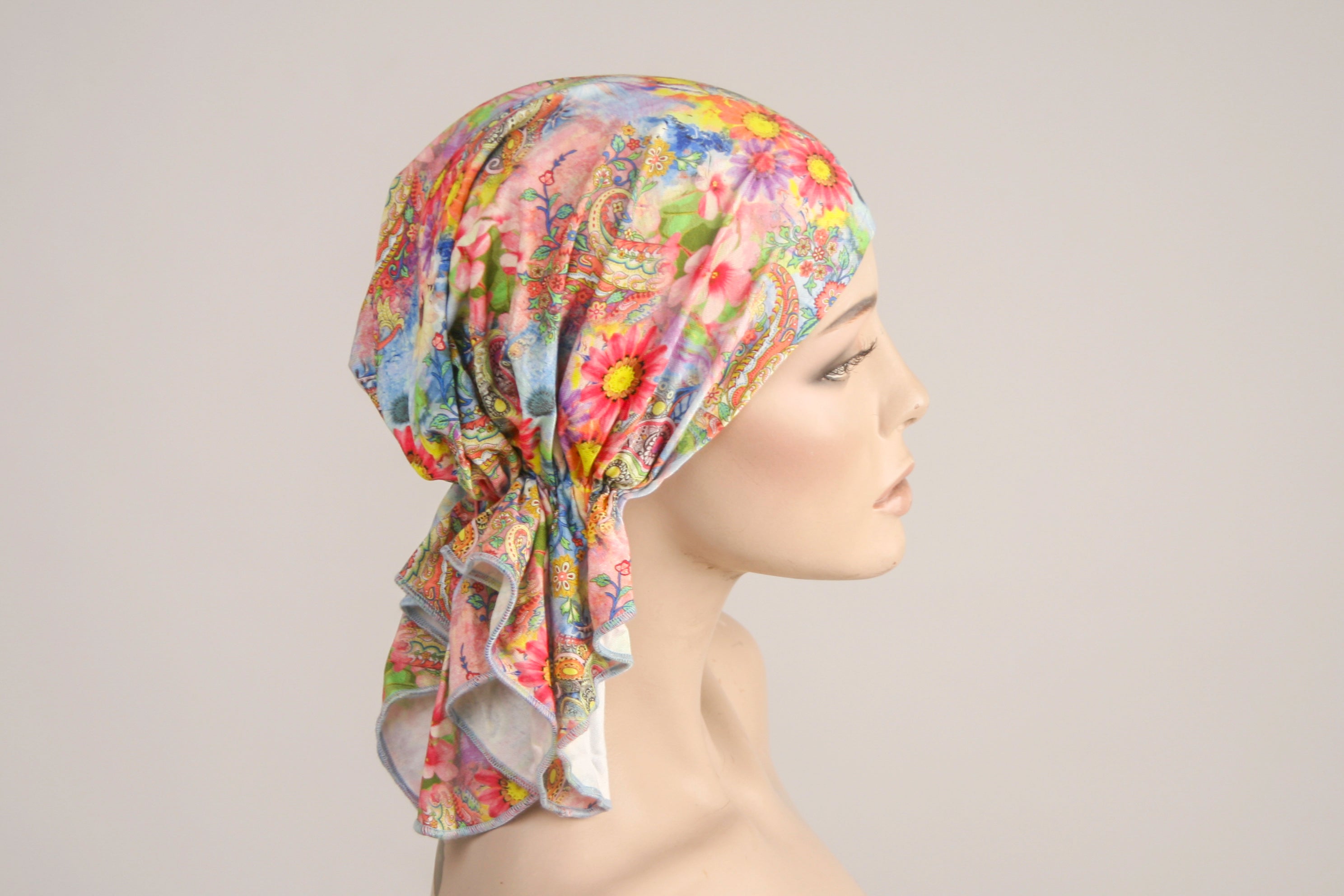 Pre-tied Jersey Bandana - Wildflower Breeze