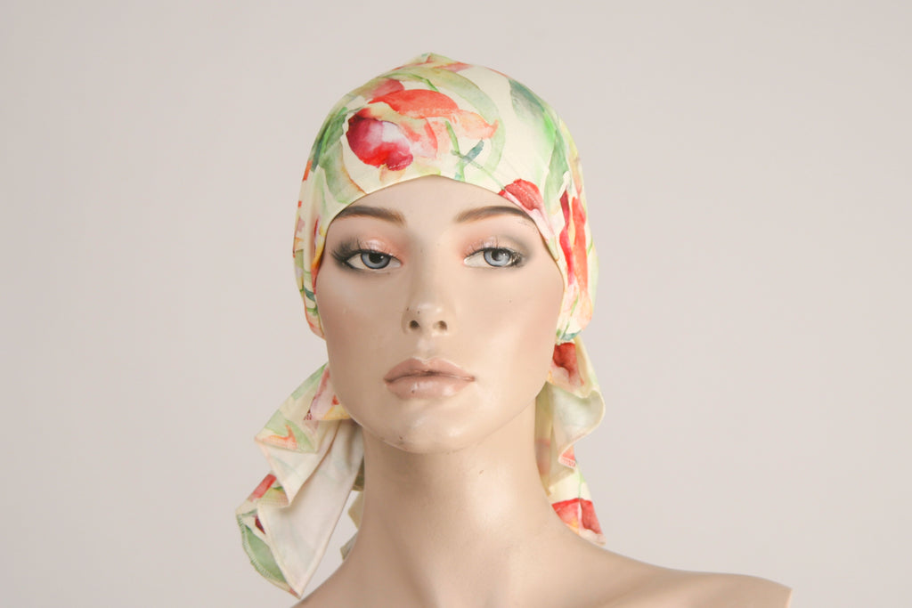 Pre-tied Jersey Bandana - Spring Meadow