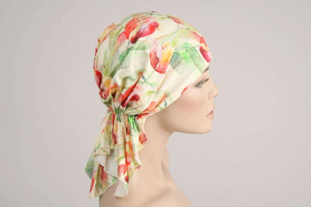 Pre-tied Jersey Bandana - Spring Meadow