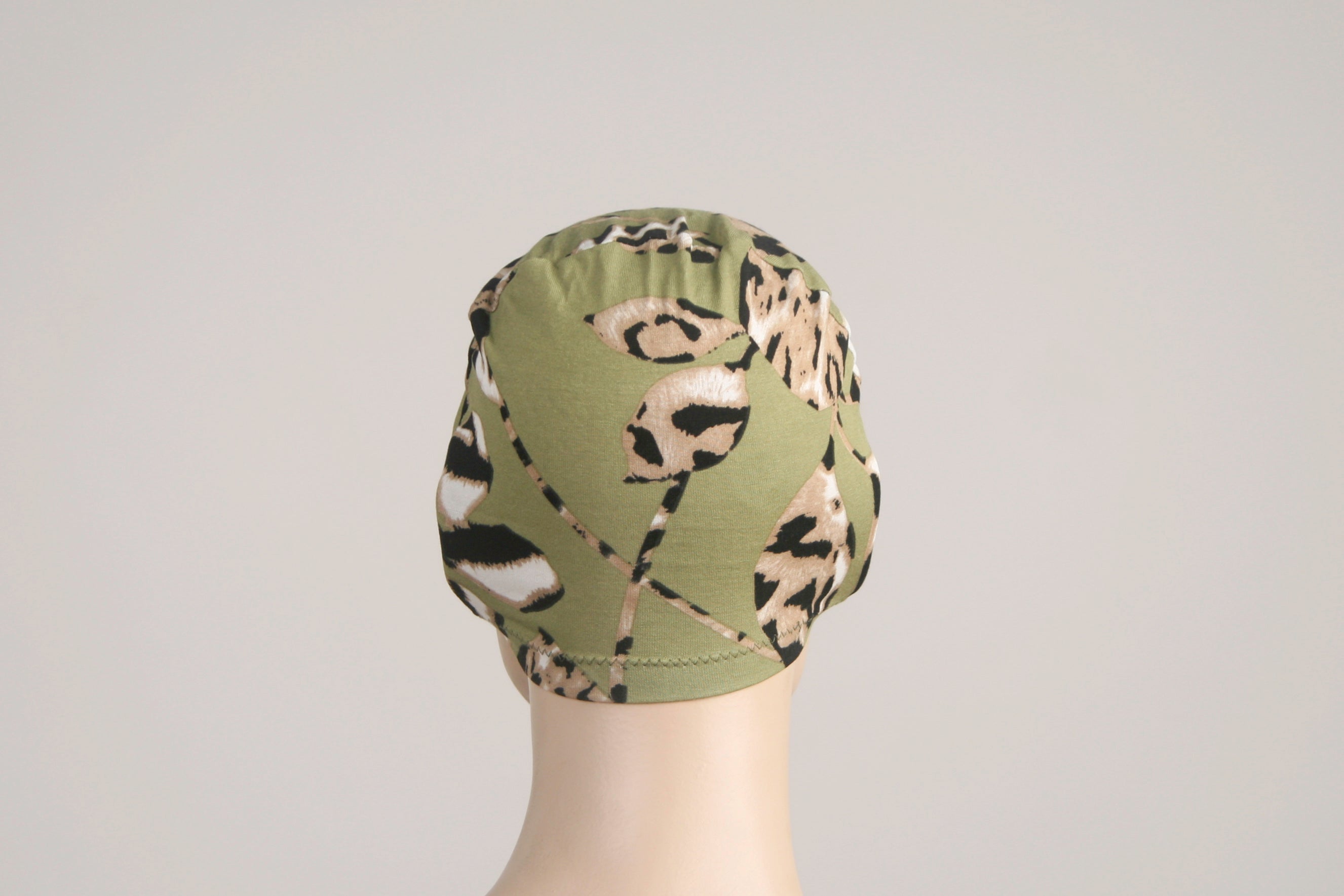 Patterned Bed Hat - Sage Leopard