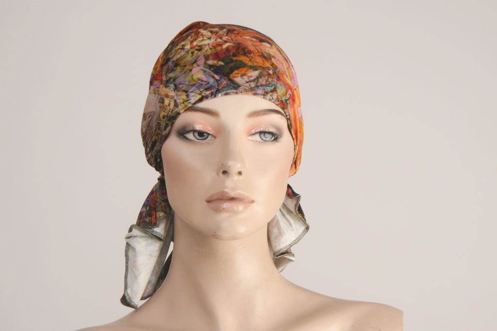 Pre-tied Jersey Bandana - Autumn Mosaic