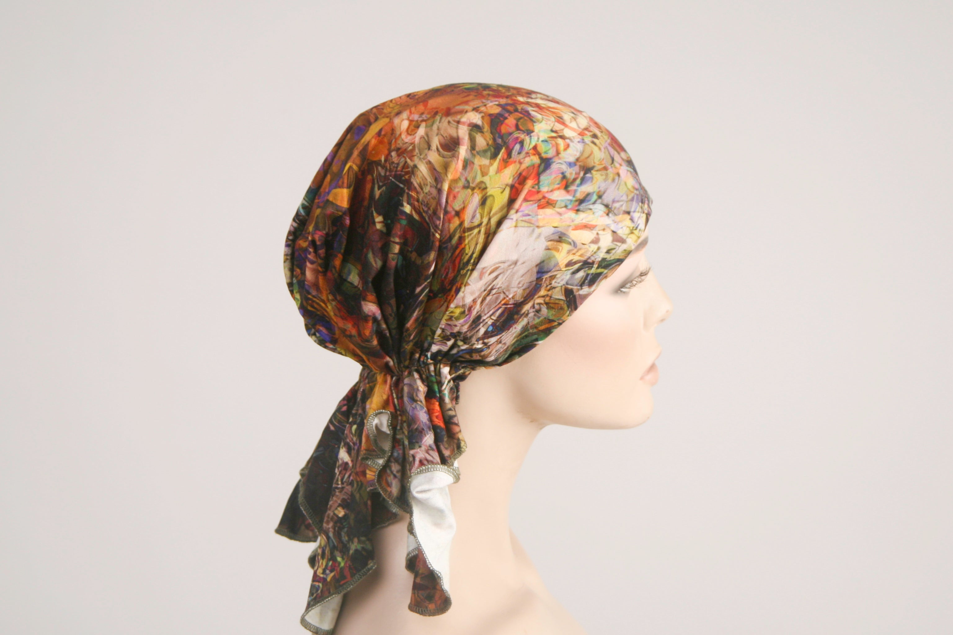 Pre-tied Jersey Bandana - Autumn Mosaic