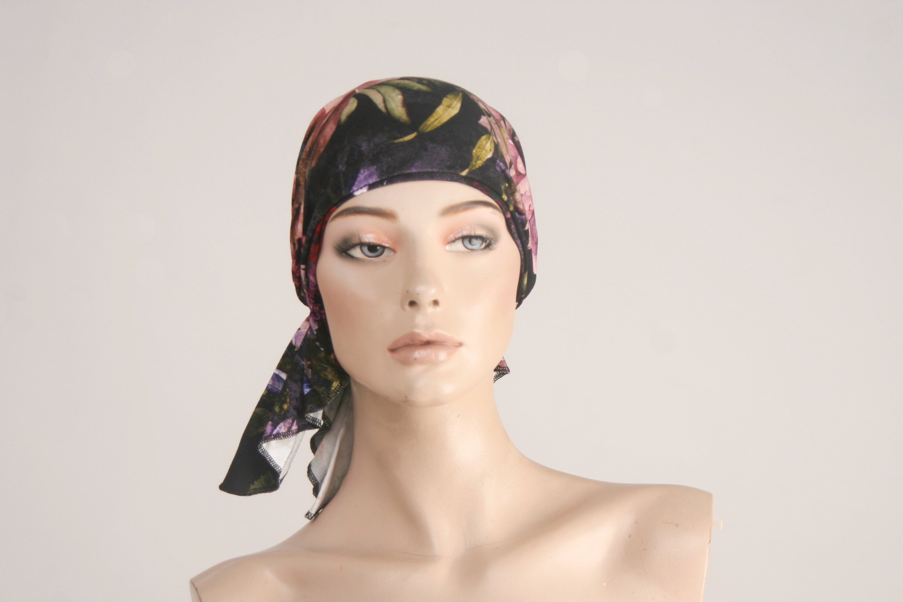 Pre-tied Jersey Bandana - Midnight Bloom