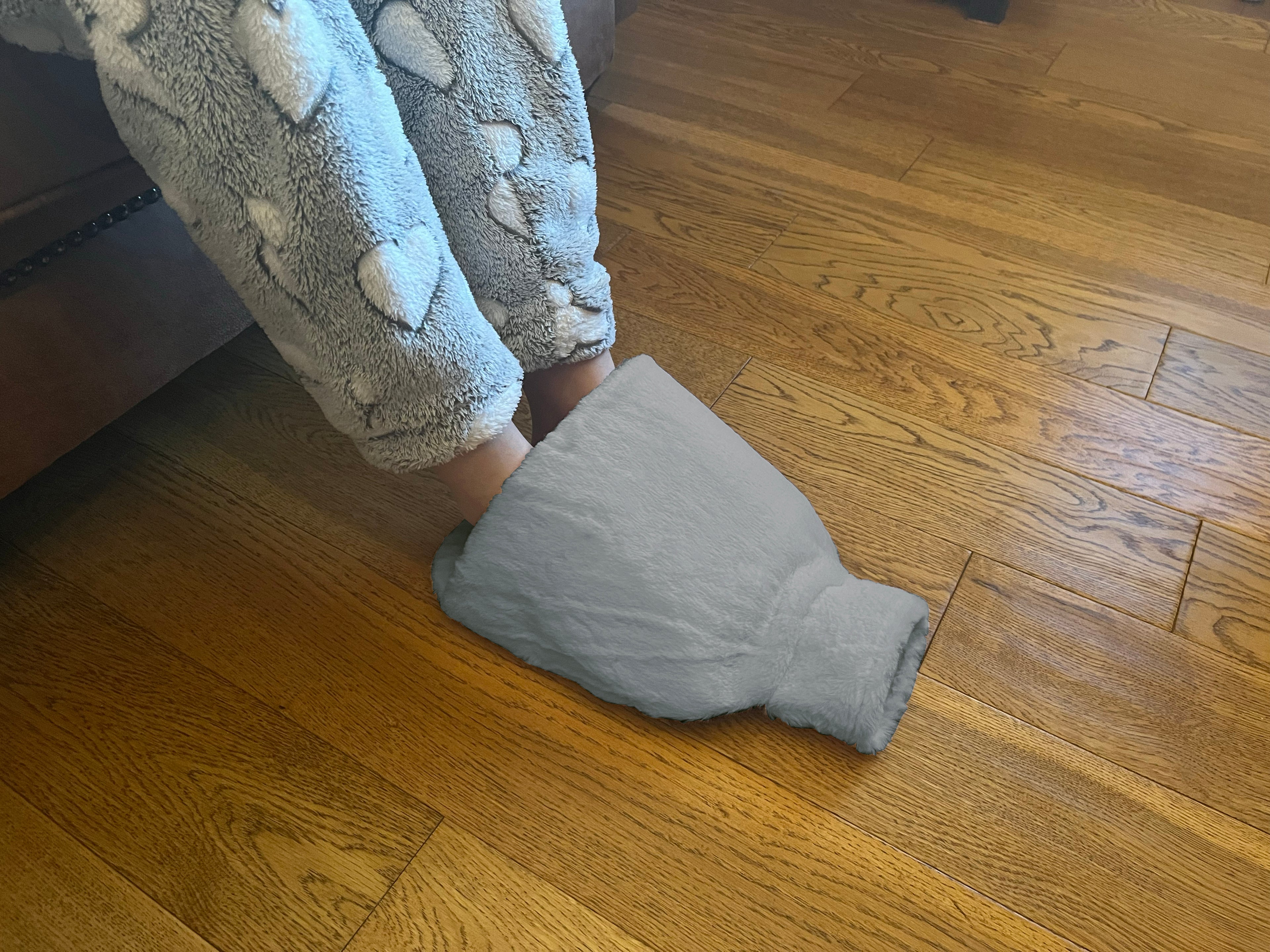 Faux Fur Foot Warmer Hot Water Bottle