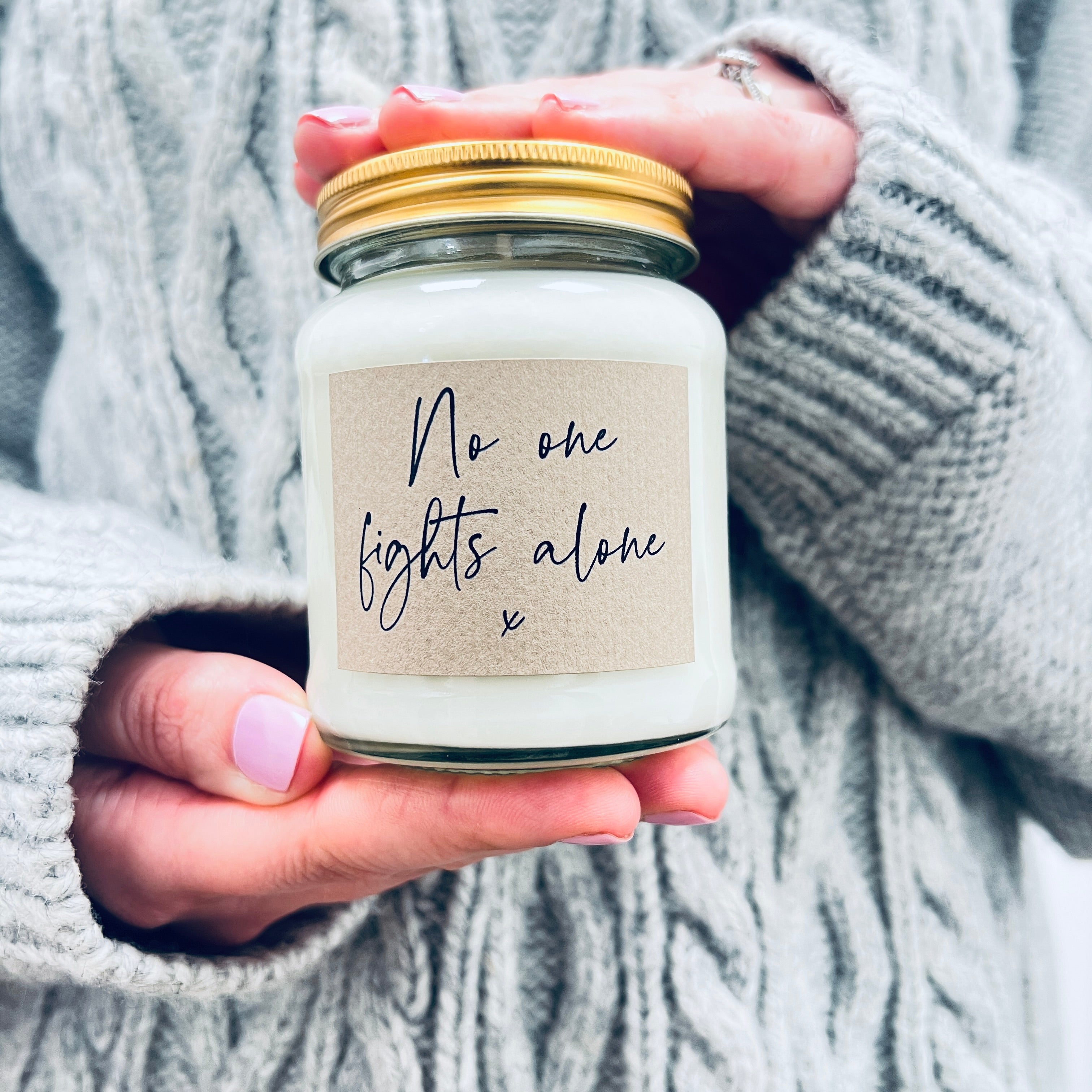 No One Fights Alone Handmade Soy Scented Candle