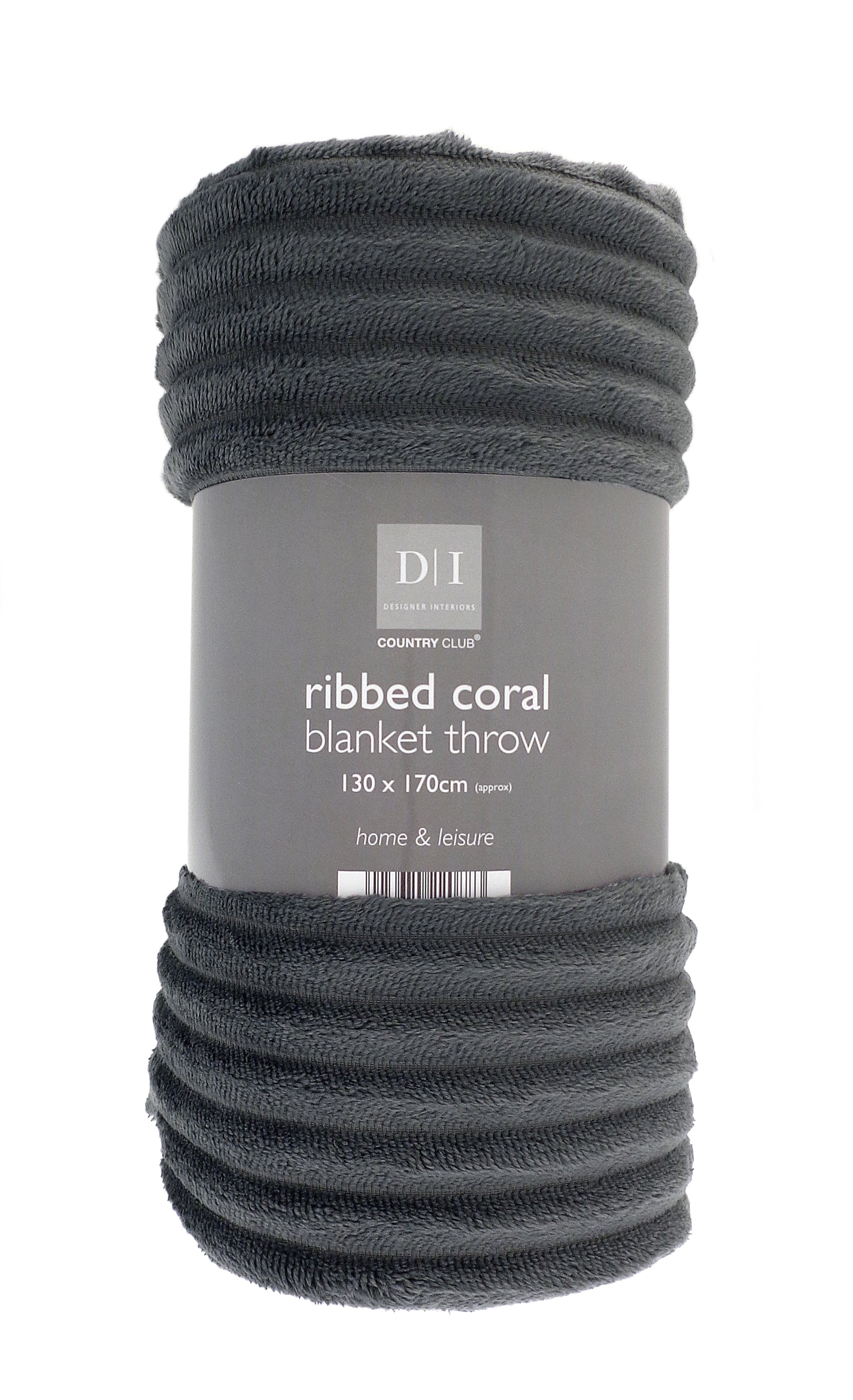 Ribbed Design Coral Blanket Throw 130 x 170cm