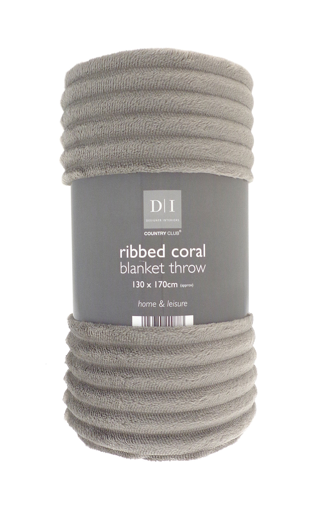 Ribbed Design Coral Blanket Throw 130 x 170cm