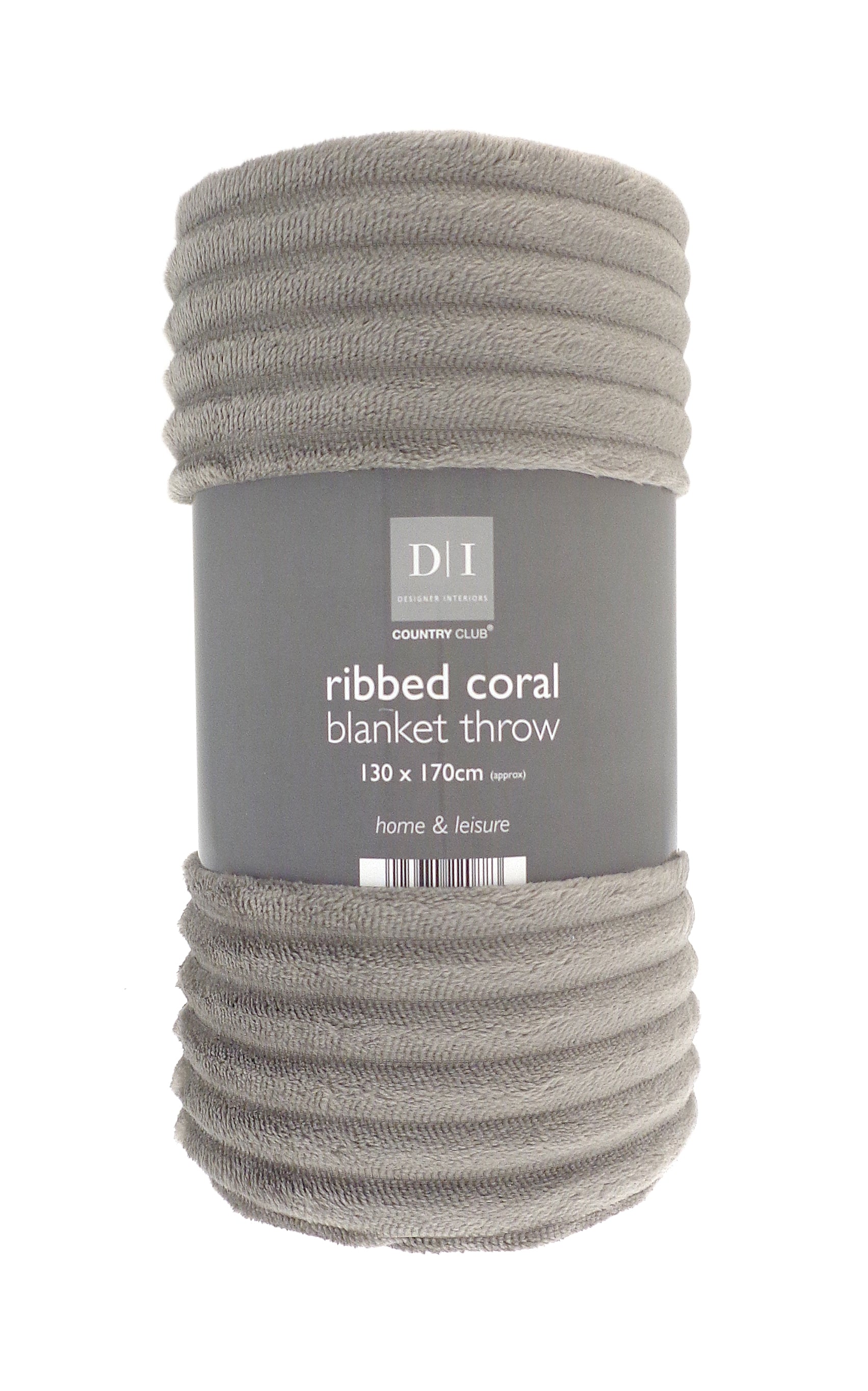 Ribbed Design Coral Blanket Throw 130 x 170cm