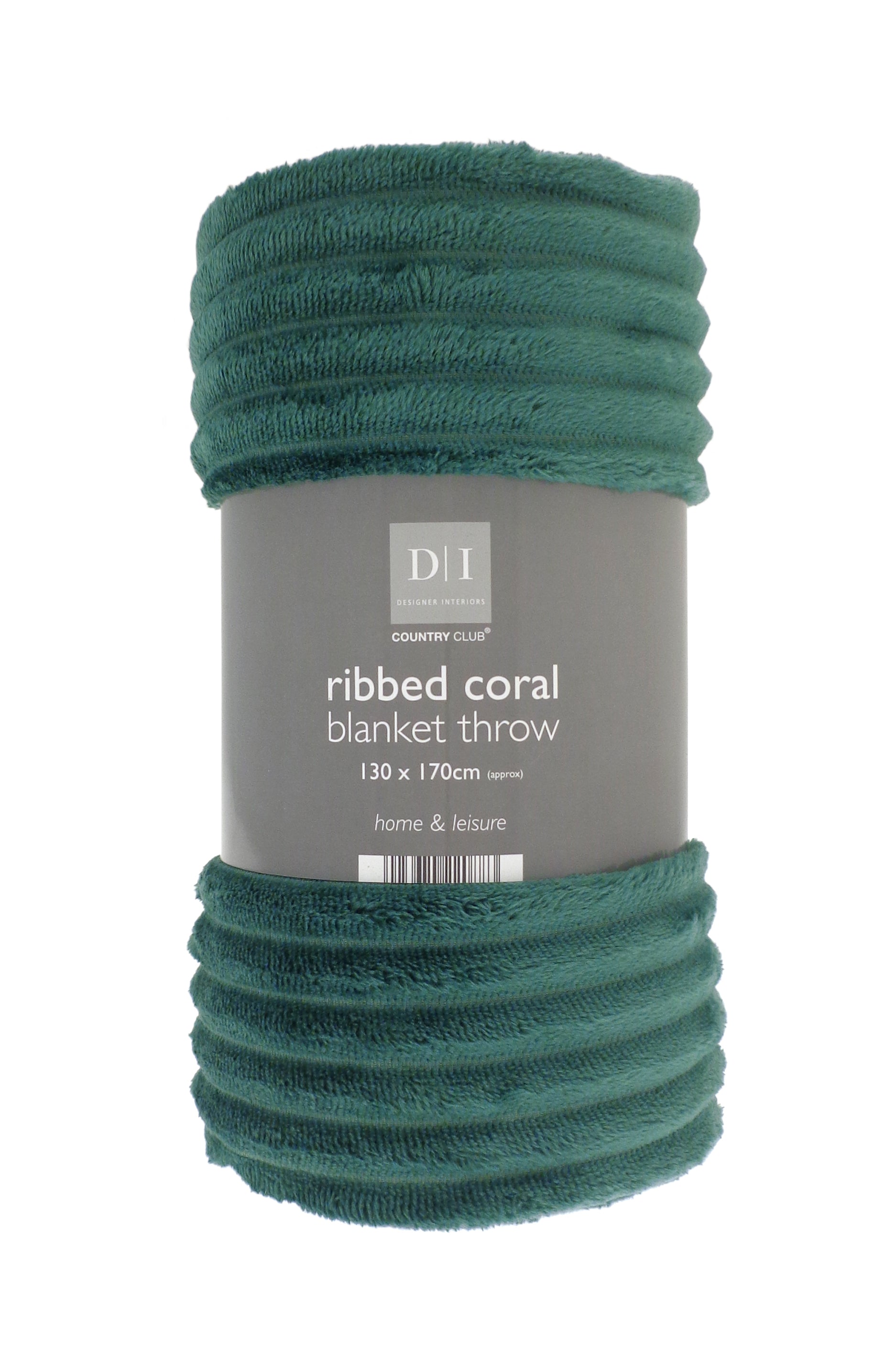 Ribbed Design Coral Blanket Throw 130 x 170cm