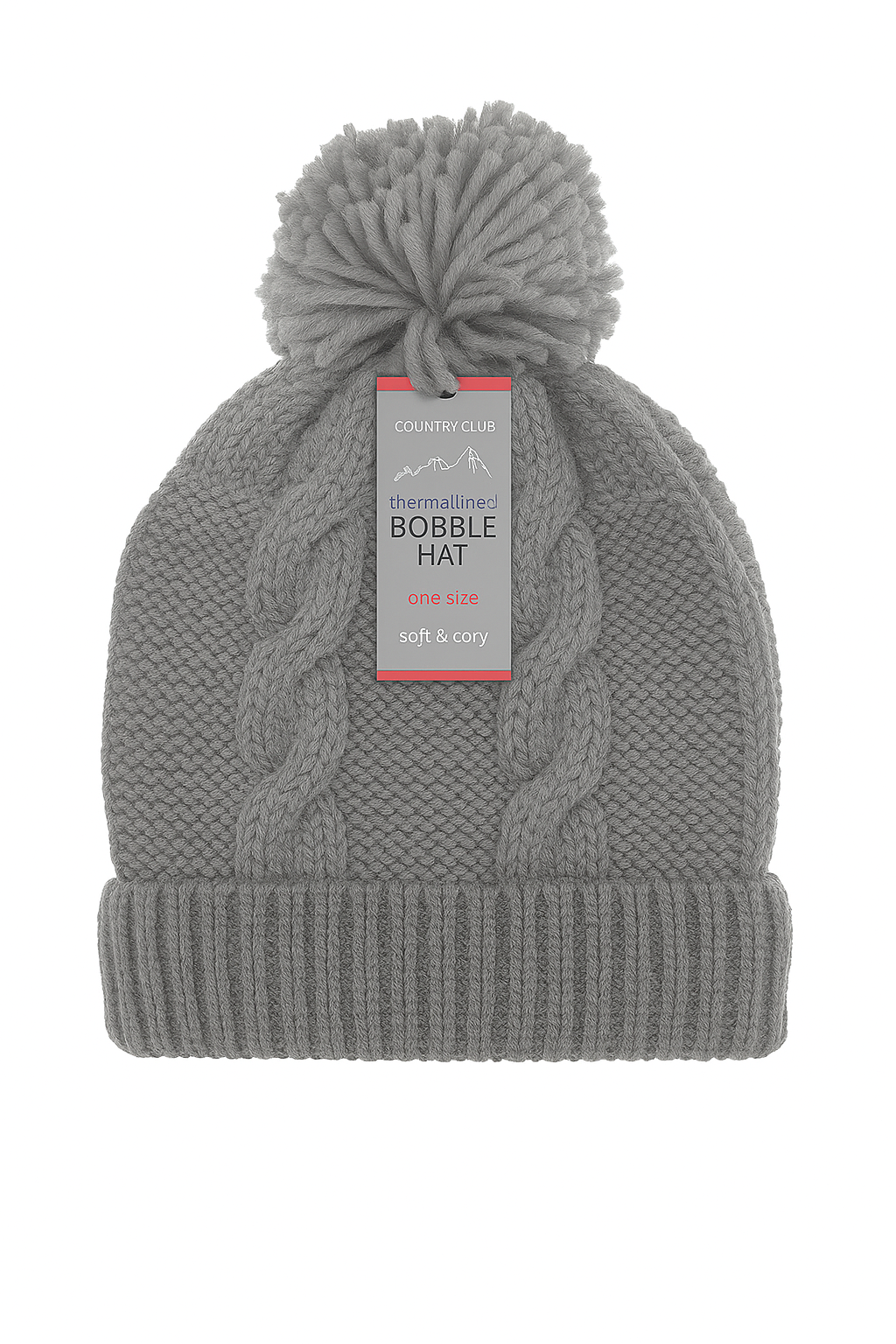 Thermal Lined Knitted Bobble Hat