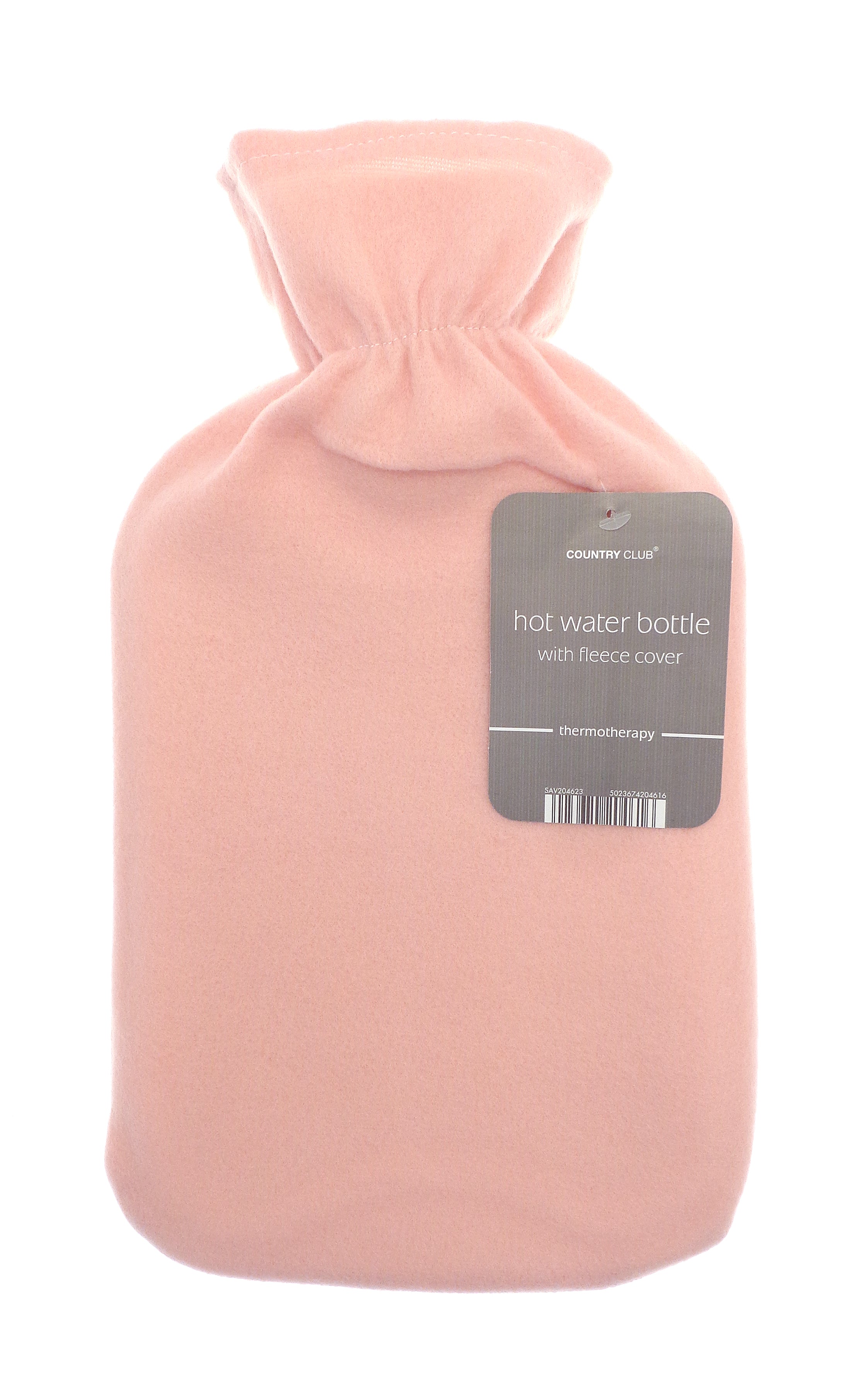 Hot Water Bottle with Plain Fleece Cover