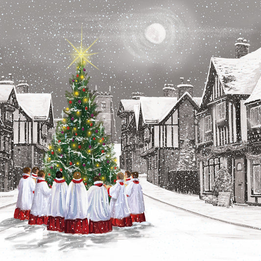 Choir singing in the town
