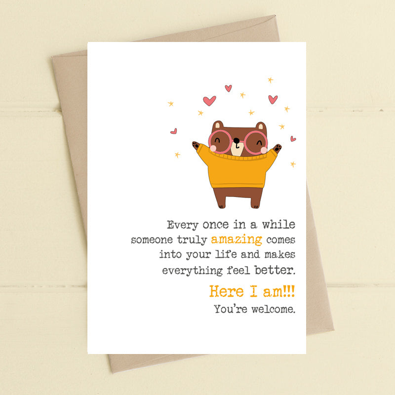 Here I Am! Greetings Card