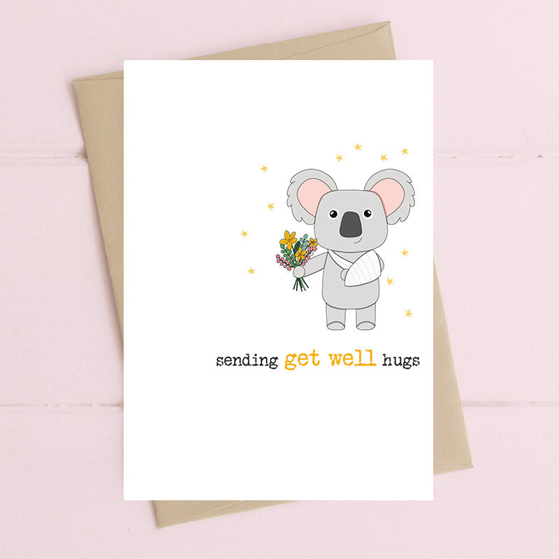 Sending Get Well Hugs Greetings Card
