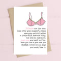 Friends Are Like Bras Greetings Card