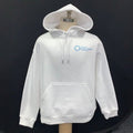 Branded white hoodie