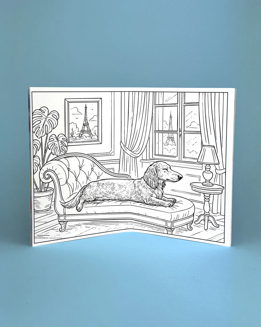 Dogs Illustrated Colouring Book
