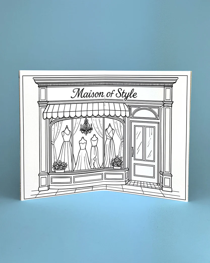 Shops Illustrated Colouring Book