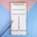 Thoughts vs Facts Notepad