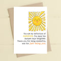 You Are My Definition Of Sunshine Greetings Card