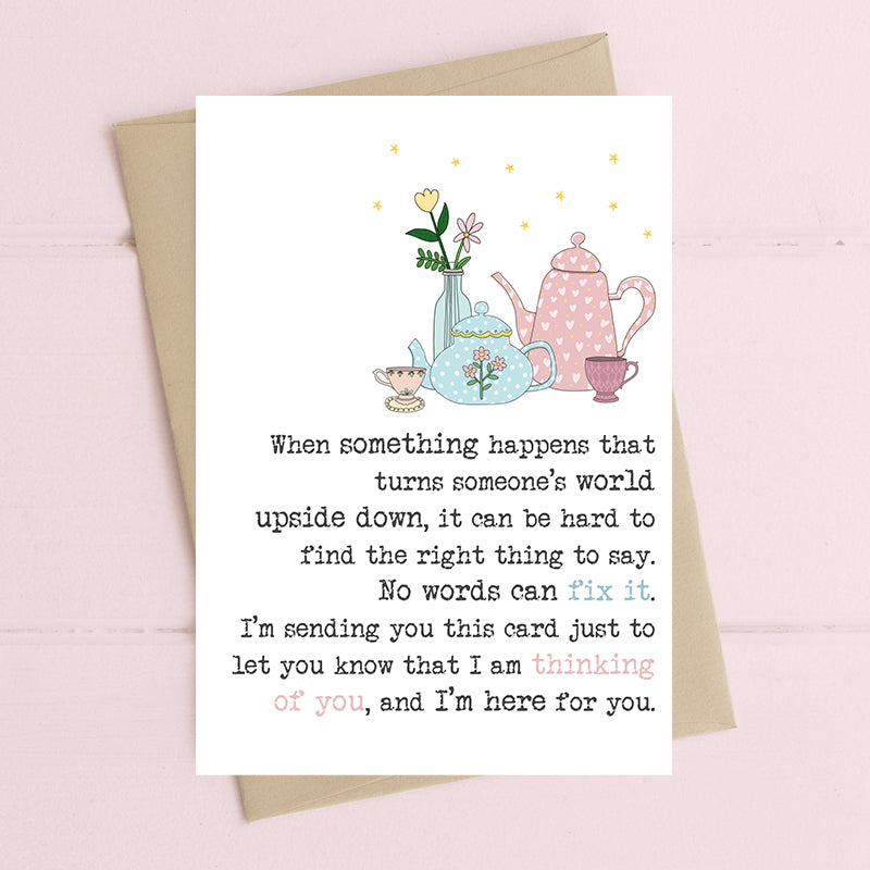 World Upside Down Greetings Card
